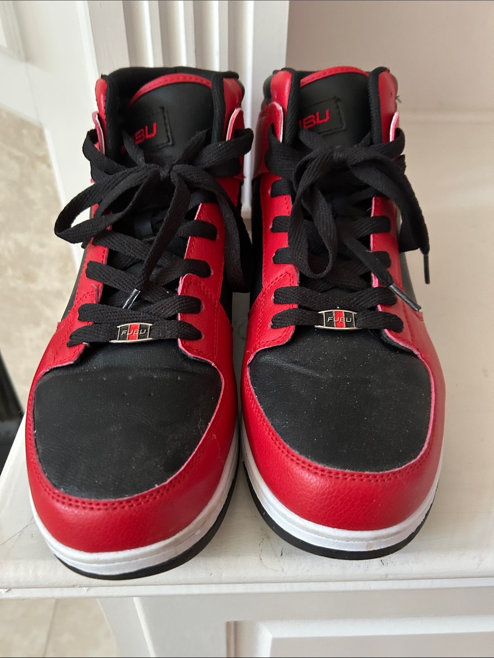 FUBU Red and Black High-Top Men’s Sneakers Size 12